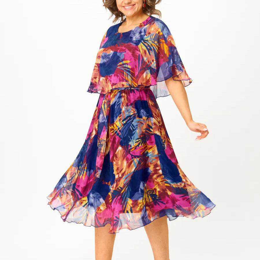 BARBARA | Vestito in Chiffon Taglie Forti