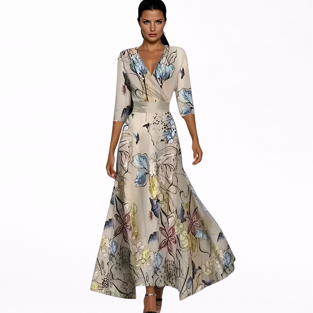 Emilia | Maxi Vestito Floreale Elegante