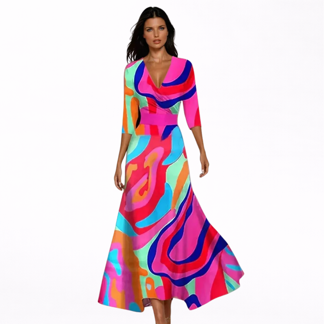 Emilia | Maxi Vestito Floreale Elegante