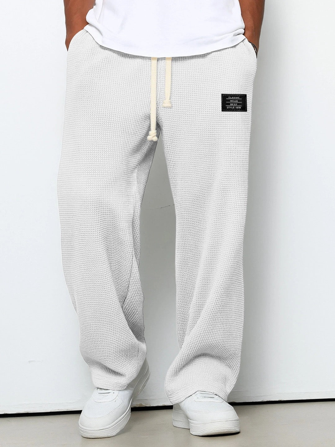 LORENZO - PANTALONI TEXTURE NIDO D'APE