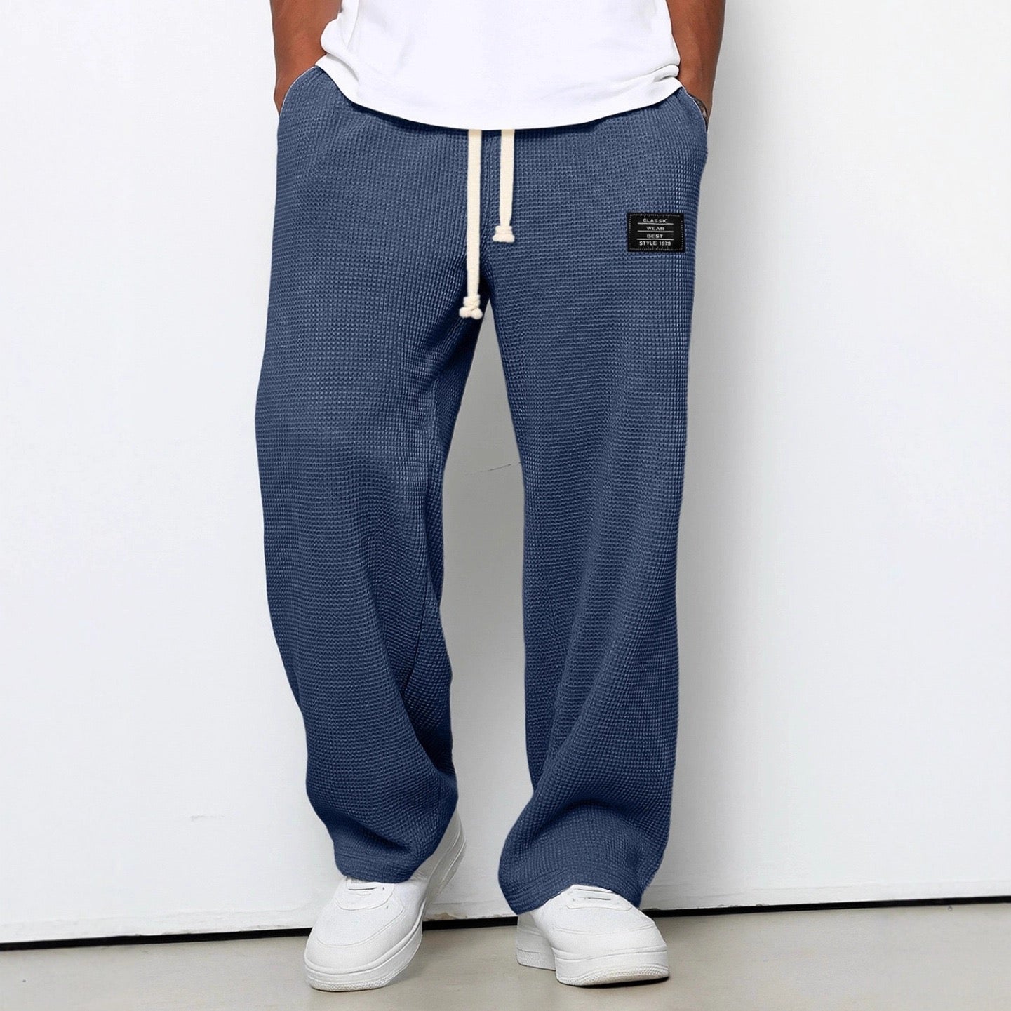 LORENZO - PANTALONI TEXTURE NIDO D'APE