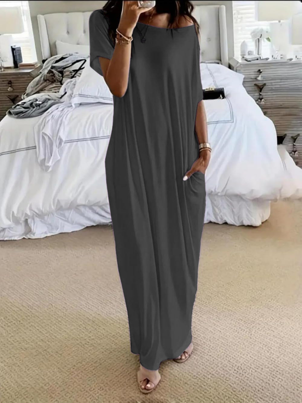 Alicia - Vestito Casual Asimmetrico Spalla Scoperta