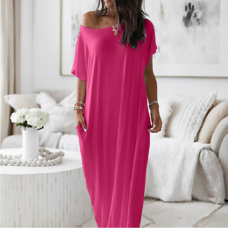 Alicia - Vestito Casual Asimmetrico Spalla Scoperta