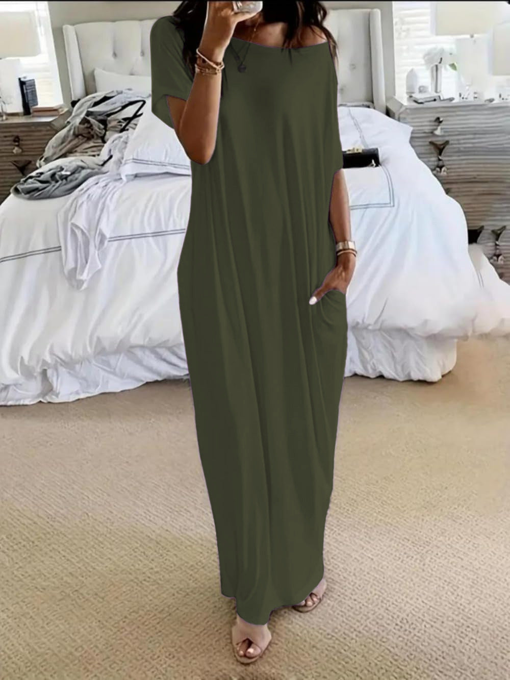 Alicia - Vestito Casual Asimmetrico Spalla Scoperta