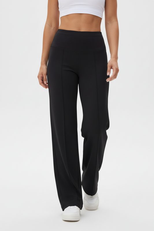 PANTALONI VITA ALTA GAMBA LARGA