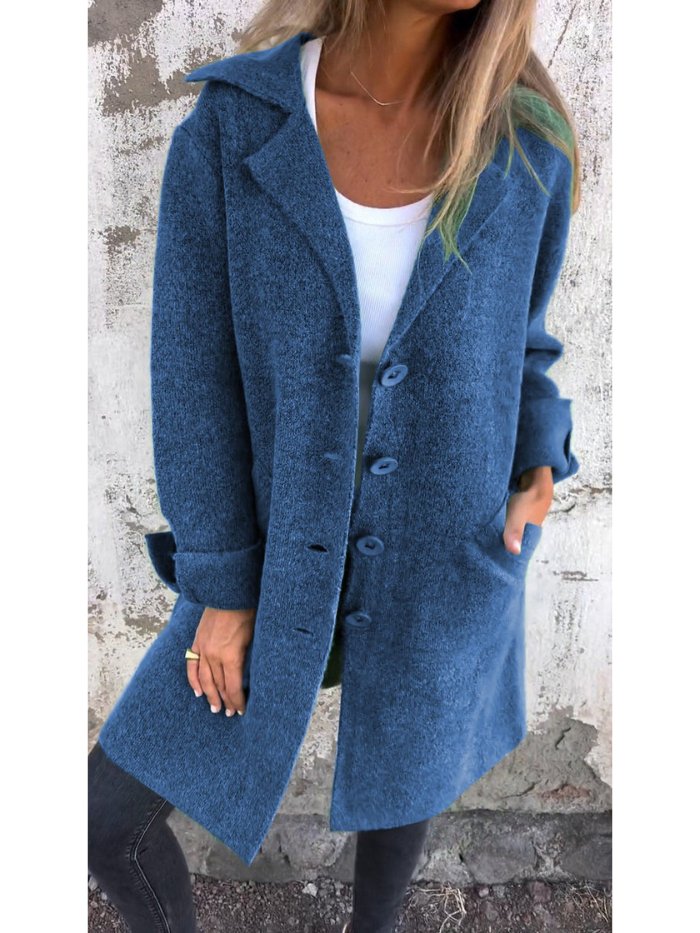 TESSA | CAPPOTTO CON COLLO A REVERS E BOTTONI FRONTALI