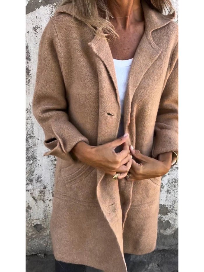 TESSA | CAPPOTTO CON COLLO A REVERS E BOTTONI FRONTALI