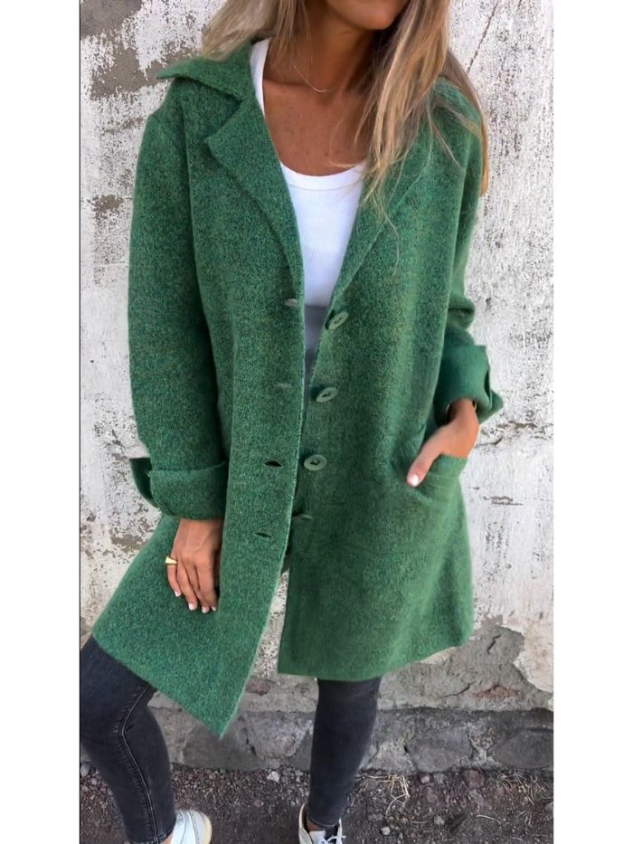 TESSA | CAPPOTTO CON COLLO A REVERS E BOTTONI FRONTALI